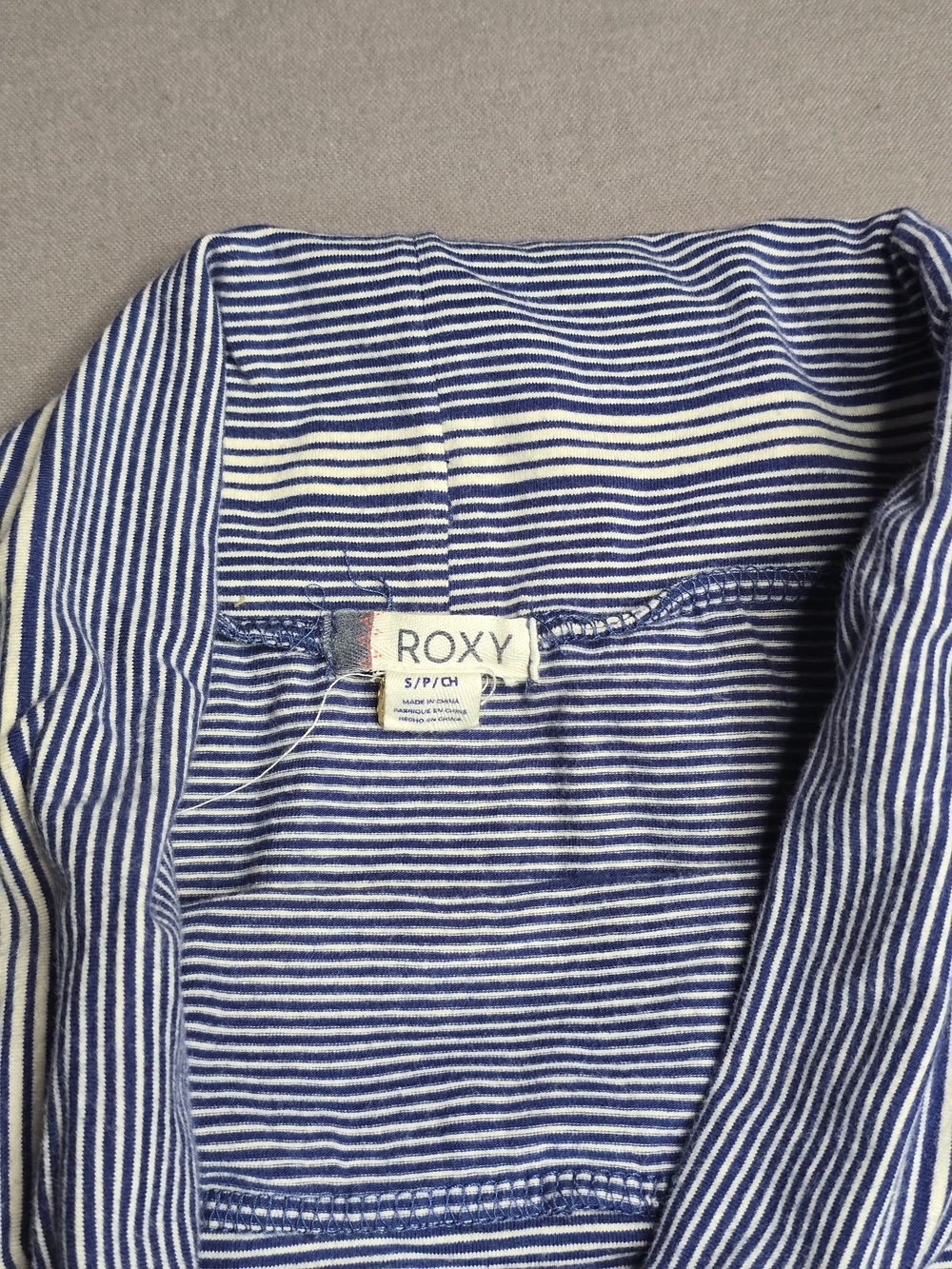Roxy Blue and White Striped Knit Top - Picture 4 of 7